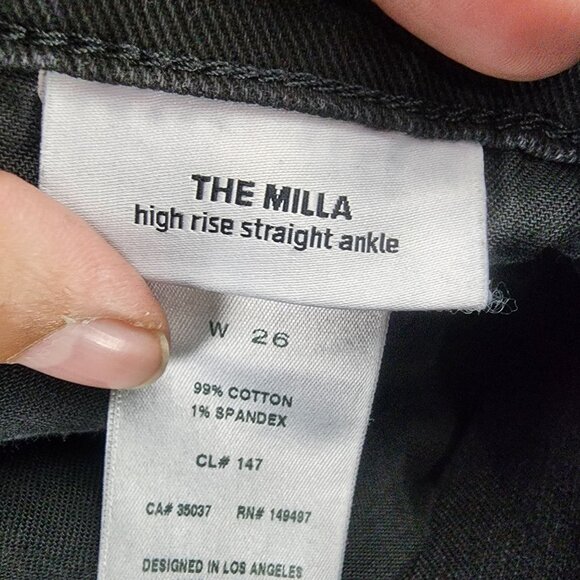 Joe's Jeans Womens 26 The Milla Black Stretch High Rise Straight Ankle *GUC* - Picture 12 of 16